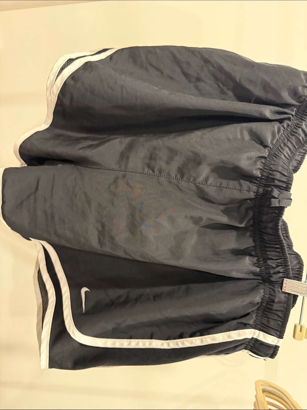 Nike Black Shorts with White Piping